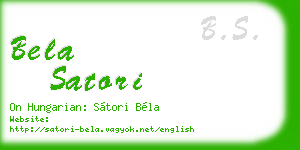 bela satori business card